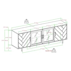 Vik Modern Boho 4 Door Herringbone TV Stand For TVs Up To 80" - Saracina Home -Saracina Home Deals Store GUEST 52b388c7 9de8 439f b345 685161ddaa8a