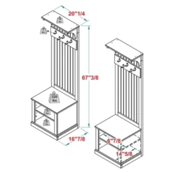 Waylon Rustic Farmhouse Solid Wood Tall Hall Tree - Saracina Home 23 Waylon Rustic Farmhouse Solid Wood Tall Hall Tree - Saracina Home -Saracina Home Deals Store GUEST 53f12056 5d50 4ebe bd7a 37f1edcb2150