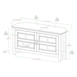 Modern 2 Glass Door Corner TV Stand For TVs Up To 50" Black - Saracina Home 11 Modern 2 Glass Door Corner TV Stand For TVs Up To 50" Black - Saracina Home -Saracina Home Deals Store GUEST 544f0bb1 8ee4 4990 a209 7eb4c58a41f0