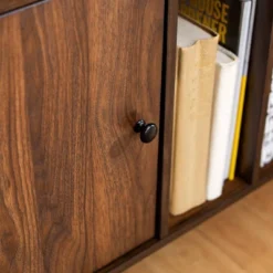 Modern Vinyl Record Player Storage TV Stand For TVs Up To 65" Dark Walnut - Saracina Home 16 Modern Vinyl Record Player Storage TV Stand For TVs Up To 65" Dark Walnut - Saracina Home -Saracina Home Deals Store GUEST 5506d0d6 4998 4dc3 9b64 c3867146005b