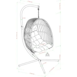 Toluca Hanging Outdoor Boho Egg Chair With Cushion - Saracina Home -Saracina Home Deals Store GUEST 56aea60f 8fb1 4dcb a5cc 5a0af51b2f08