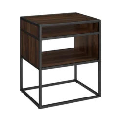 Modern Wood And Metal Side Table With Open Storage - Saracina Home -Saracina Home Deals Store GUEST 59b6bfa8 aa62 4459 a7e5 2a7a7d215dbf