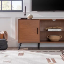 2 Door Mid-Century Modern Wood Storage TV Stand For TVs Up To 65" - Saracina Home 20 2 Door Mid-Century Modern Wood Storage TV Stand For TVs Up To 65" - Saracina Home -Saracina Home Deals Store GUEST 59d9ba89 cb9a 4256 a9ae e85782706a5a