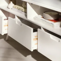 Cara Mid-Century Modern 3 Drawer Corner TV Stand For TVs Up To 58" - Saracina Home -Saracina Home Deals Store GUEST 59f86cf1 f206 400e beed adf45df367ac