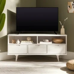 Cara Mid-Century Modern 3 Drawer Corner TV Stand For TVs Up To 58" - Saracina Home -Saracina Home Deals Store GUEST 5a91e93e d508 4e72 9f59 32f14f024c2a