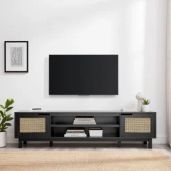 Modern Boho Storage TV Stand For TVs Up To 80" With Rattan Doors - Saracina Home 12 Modern Boho Storage TV Stand For TVs Up To 80" With Rattan Doors - Saracina Home -Saracina Home Deals Store GUEST 5c1b310a 0bb4 44fe 84a8 c9e420b2a9df