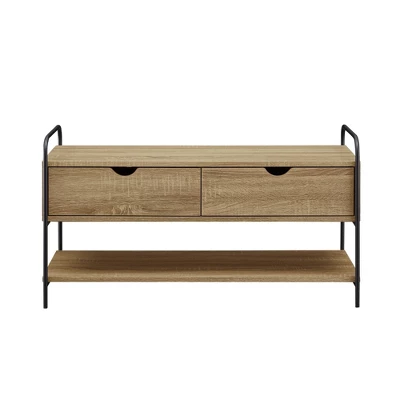 Modern 2 Drawer Storage Entry Bench - Saracina Home 2 Modern 2 Drawer Storage Entry Bench - Saracina Home - Image 2