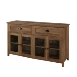 Millia Transitional Farmhouse 4 Door Sideboard With Glass Panels - Saracina Home -Saracina Home Deals Store GUEST 5c66efc8 55bc 4305 94f6 da5485aef7b6