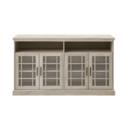 Transitional 4 Door Windowpane TV Stand For TVs Up To 65" - Saracina Home -Saracina Home Deals Store GUEST 5d64fa4a 7170 414b abad cc72d8ce7fd1