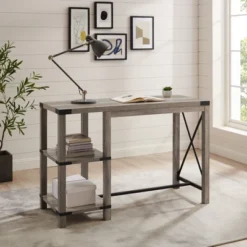 Rustic Farmhouse Metal X Kitchen Island With Shelves - Saracina Home -Saracina Home Deals Store GUEST 5de6b595 29fd 4de7 96bf 96ffd09f1edc