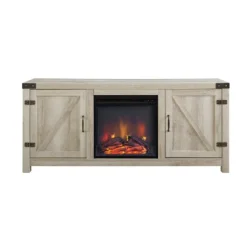 Clarabelle Double Door Farmhouse Electric Fireplace TV Stand For TVs Up To 65" - Saracina Home -Saracina Home Deals Store GUEST 5ef641f8 4e27 4d8e ad18 dd6891280903