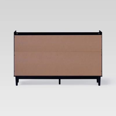 Mid-Century Modern Solid Wood 6 Drawer Double Dresser - Saracina Home 4 Mid-Century Modern Solid Wood 6 Drawer Double Dresser - Saracina Home - Image 4