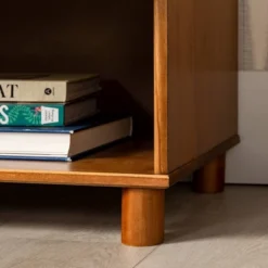 Set Of 2 Katie Transitional Tray Top 1 Drawer Solid Wood Nightstands Caramel - Saracina Home -Saracina Home Deals Store GUEST 5f31facb f1d6 47eb 8183 c3bd65f1f462