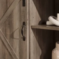 Clarabelle Double Sliding X Barn Door TV Stand For TVs Up To 80" - Saracina Home -Saracina Home Deals Store GUEST 5ff10700 2a62 4d9e 9e05 6dc0284af12e