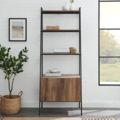 72" Open Shelf And Closed Storage Cabinet Ladder Bookcase - Saracina Home 13 72" Open Shelf And Closed Storage Cabinet Ladder Bookcase - Saracina Home -Saracina Home Deals Store GUEST 63ba128c 347b 49bc b7d3 5a205f7232df
