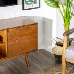Solid Wood Mid-Century Modern TV Stand For TVs Up To 65" - Saracina Home 17 Solid Wood Mid-Century Modern TV Stand For TVs Up To 65" - Saracina Home -Saracina Home Deals Store GUEST 64291693 f8bf 4214 8739 2fe9a7cbadf0