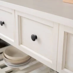 48" Farmhouse Solid Wood 2 Drawer Buffet White - Saracina Home -Saracina Home Deals Store GUEST 647ab7e8 3c9a 4e65 bc71 7f38e193a85e