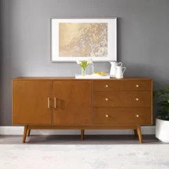 70" Mid-century Modern 3 Drawer And 2 Door Sideboard - Saracina Home -Saracina Home Deals Store GUEST 653d3b71 c739 47e6 833f f569b8ad58be