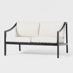 Saracina Home Mid-Century Modern Slatted Acacia Outdoor Bench With Cushions -Saracina Home Deals Store GUEST 65d05032 e224 418d a7ae a52b618f1c1f