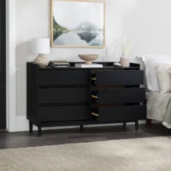 Mid-Century Modern Solid Wood 6 Drawer Double Dresser - Saracina Home 23 Mid-Century Modern Solid Wood 6 Drawer Double Dresser - Saracina Home -Saracina Home Deals Store GUEST 6613f989 90ff 4833 a944 f0558719b07f