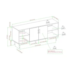 Angelo Modern 2 Door Bookmatch TV Stand For TVs Up To 65" Ash Brown/White - Saracina Home -Saracina Home Deals Store GUEST 66bfc7d1 f755 4abe a5f6 ed74dc76f088