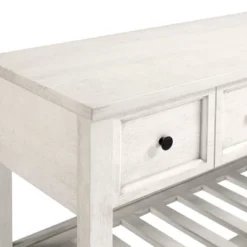 48" Farmhouse Solid Wood 2 Drawer Buffet White - Saracina Home -Saracina Home Deals Store GUEST 66c87ba3 841e 44b3 acb1 ac03e5dec0f1