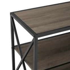 Modern Industrial X Frame Metal And Wood Media Bookshelf - Saracina Home 9 Modern Industrial X Frame Metal And Wood Media Bookshelf - Saracina Home -Saracina Home Deals Store GUEST 679c835e 1c70 43ee 9683 1e0a83265bd8