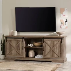 Clarabelle Double Sliding X Barn Door TV Stand For TVs Up To 80" - Saracina Home -Saracina Home Deals Store GUEST 67c2011a b0b3 44c6 9e39 013ec188efbf