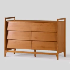 Mid-Century Modern Solid Wood Paneled 6 Drawer Dresser - Saracina Home 20 Mid-Century Modern Solid Wood Paneled 6 Drawer Dresser - Saracina Home -Saracina Home Deals Store GUEST 68dcaeee c7b9 4713 9959 e46e4d7ca287
