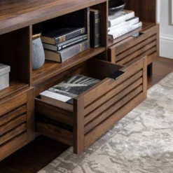 Visconti Boho Slat Door Storage Console TV Stand For TVs Up To 80" - Saracina Home -Saracina Home Deals Store GUEST 69fe6f96 3b4b 497c 954b de6fbc23a007