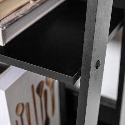 55" Thatcher Transitional Wood 4 Shelf Ladder Bookshelf - Saracina Home 5 55" Thatcher Transitional Wood 4 Shelf Ladder Bookshelf - Saracina Home - Image 5