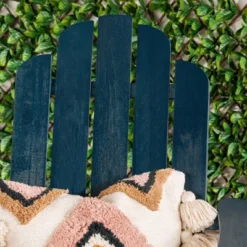 Genovia Transitional Acacia Wood Outdoor Adirondack Chair With Wine Holder - Saracina Home -Saracina Home Deals Store GUEST 72c72c9e 2d17 410e 9a2c 84b6f257b315