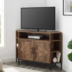 Atticus Modern Farmhouse 2 Door Corner TV Stand For TVs Up To 55" Rustic Oak - Saracina Home 15 Atticus Modern Farmhouse 2 Door Corner TV Stand For TVs Up To 55" Rustic Oak - Saracina Home -Saracina Home Deals Store GUEST 754db8fd 8a36 4b58 b192 cb00f68d49c3