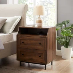 Transitional 2 Drawer Nightstand With USB Port - Saracina Home -Saracina Home Deals Store GUEST 781ffe09 6d44 4a9f 8ed7 47a5be6b5603