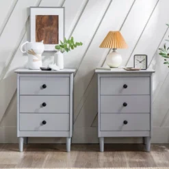 Stiva Classic Mid-Century Modern 3 Drawer Nightstand - Saracina Home -Saracina Home Deals Store GUEST 79e0c241 ae4b 4ed6 8df7 0d185bec4308