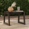 Saracina Home Modern Slatted Rectangle Outdoor Acacia Accent Table