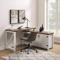 Farmhouse Rustic L Shaped Desk With Storage - Saracina Home 28 Farmhouse Rustic L Shaped Desk With Storage - Saracina Home -Saracina Home Deals Store GUEST 7ac8ccdc 28cc 432d 8e71 4f0bbde4f47b