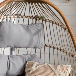 Toluca Hanging Outdoor Boho Egg Chair With Cushion - Saracina Home -Saracina Home Deals Store GUEST 7eed0518 bad6 4cd1 a650 d634081f74f9