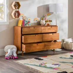 Mid-Century Modern Groove Wood 6 Drawer Dresser - Saracina Home 37 Mid-Century Modern Groove Wood 6 Drawer Dresser - Saracina Home -Saracina Home Deals Store GUEST 7faaf4e0 3bb4 4268 99ad 0f6342d872ce