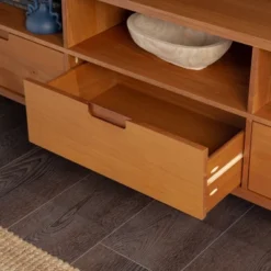 Cara 3 Drawer Mid-Century Modern 3 Drawer TV Stand For TVs Up To 80" - Saracina Home -Saracina Home Deals Store GUEST 8201f05f 5099 4fe4 a629 d34231b717fb