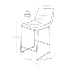 Set Of 2 Laslo Modern Upholstered Faux Leather Counter Height Barstools - Saracina Home -Saracina Home Deals Store GUEST 82e0c872 4cd1 4a83 8f4f 48be7a1c2323