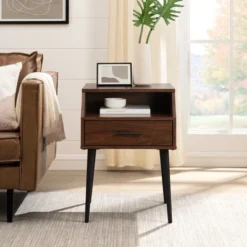 Modern 1 Drawer Angled Side Table - Saracina Home 16 Modern 1 Drawer Angled Side Table - Saracina Home -Saracina Home Deals Store GUEST 8410e1c8 b49b 49cd 89da 56740b4830de