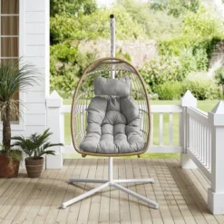 Toluca Hanging Outdoor Boho Egg Chair With Cushion - Saracina Home -Saracina Home Deals Store GUEST 8502028c b595 43dd 8fef 83b2c522826c