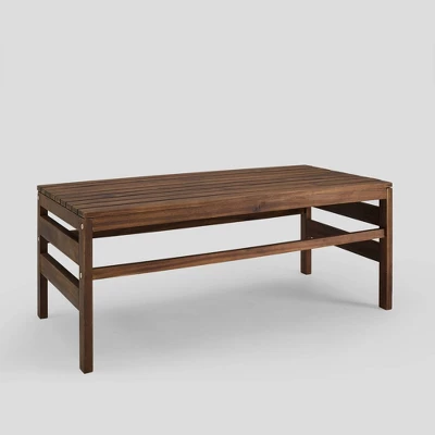 Outdoor Acacia Wood Slatted Coffee Table - Saracina Home 13 Outdoor Acacia Wood Slatted Coffee Table - Saracina Home - Image 13