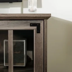 Avalene Modern Farmhouse 4 Door Glass Window Pane TV Stand For TVs Up To 65" - Saracina Home -Saracina Home Deals Store GUEST 8add274a 939f 41b2 a6a5 6c0cfc326aa3