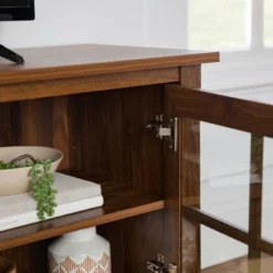 Tasi Transitional Farmhouse Glass Window Pane Door With Electric Fireplace TV Stand For TVs Up To 80" - Saracina Home -Saracina Home Deals Store GUEST 8c7abe5e 7b84 483d 8b6c e693527293a4