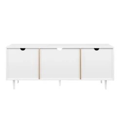 Modern 2 Door TV Stand For TVs Up To 65" Solid White/Coastal Oak/White - Saracina Home -Saracina Home Deals Store GUEST 8d6299a7 77ec 4747 bf51 2c259129aef5