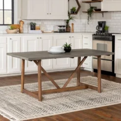 72" Solid Wood Trestle Dining Table - Saracina Home -Saracina Home Deals Store GUEST 8fbc3eac 495c 473c a8bb 820001872494