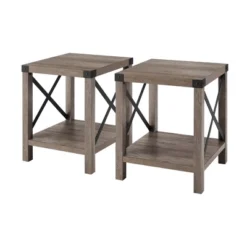 Set Of 2 Sophie Rustic Farmhouse X Frame Side Tables - Saracina Home -Saracina Home Deals Store GUEST 960bef5e 3c5c 4d02 b13f f506cb00d421