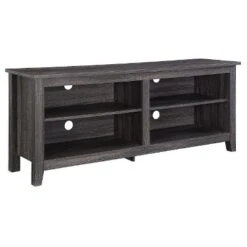 Transitional 4 Cubby Wood Open Storage TV Stand For TVs Up To 65"- Saracina Home -Saracina Home Deals Store GUEST 9b7ac2df b47e 4854 8161 aae16d90f836